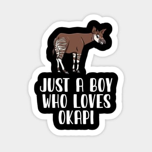 Just A Boy Who Loves Okapi Sticker